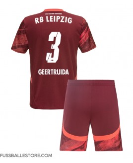 Günstige RB Leipzig Lutsharel Geertruida #3 Auswärts Trikotsatzt Kinder 2024-25 Kurzarm (+ Kurze Hosen)